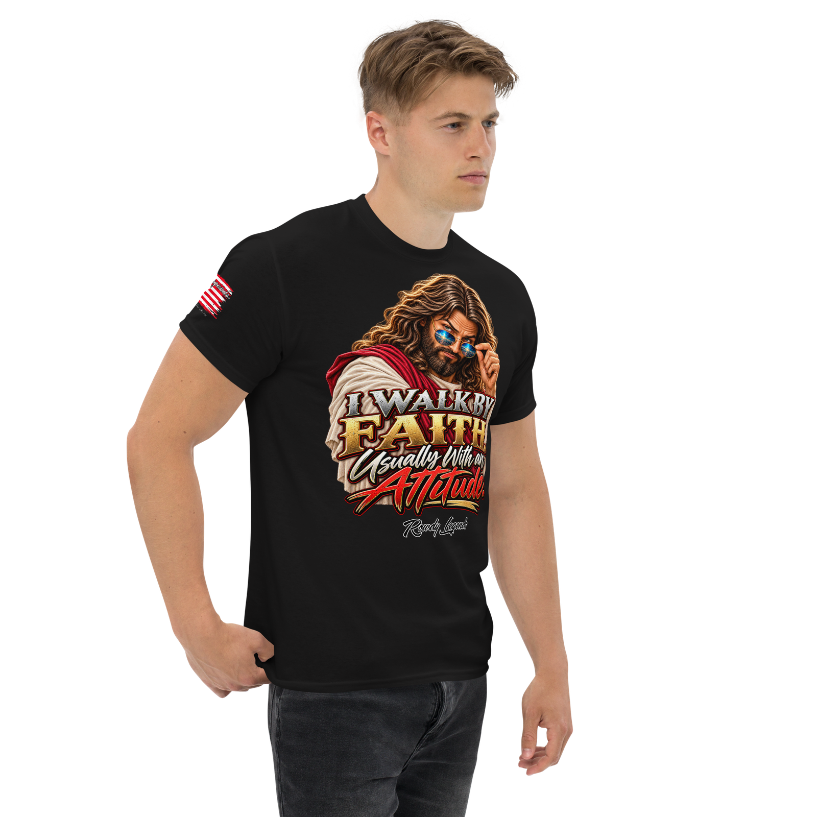 Rowdy Legends "Walk By Faith" Unisex Classic Tee - Image 2