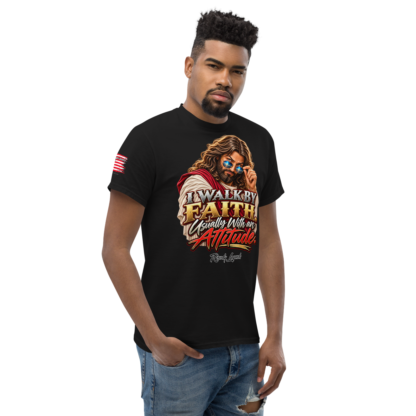 Rowdy Legends "Walk By Faith" Unisex Classic Tee - Image 5