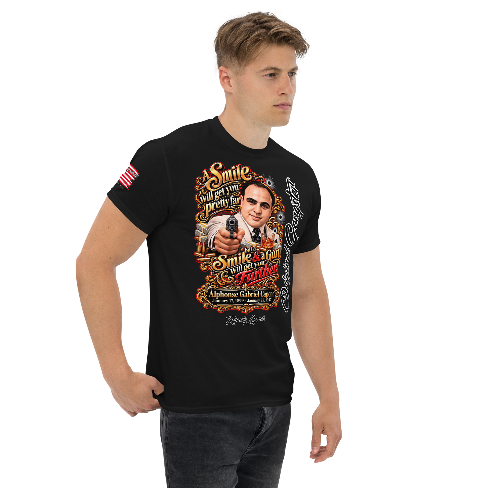 Rowdy Legends "Al Capone" Unisex Classic Tee - Image 2