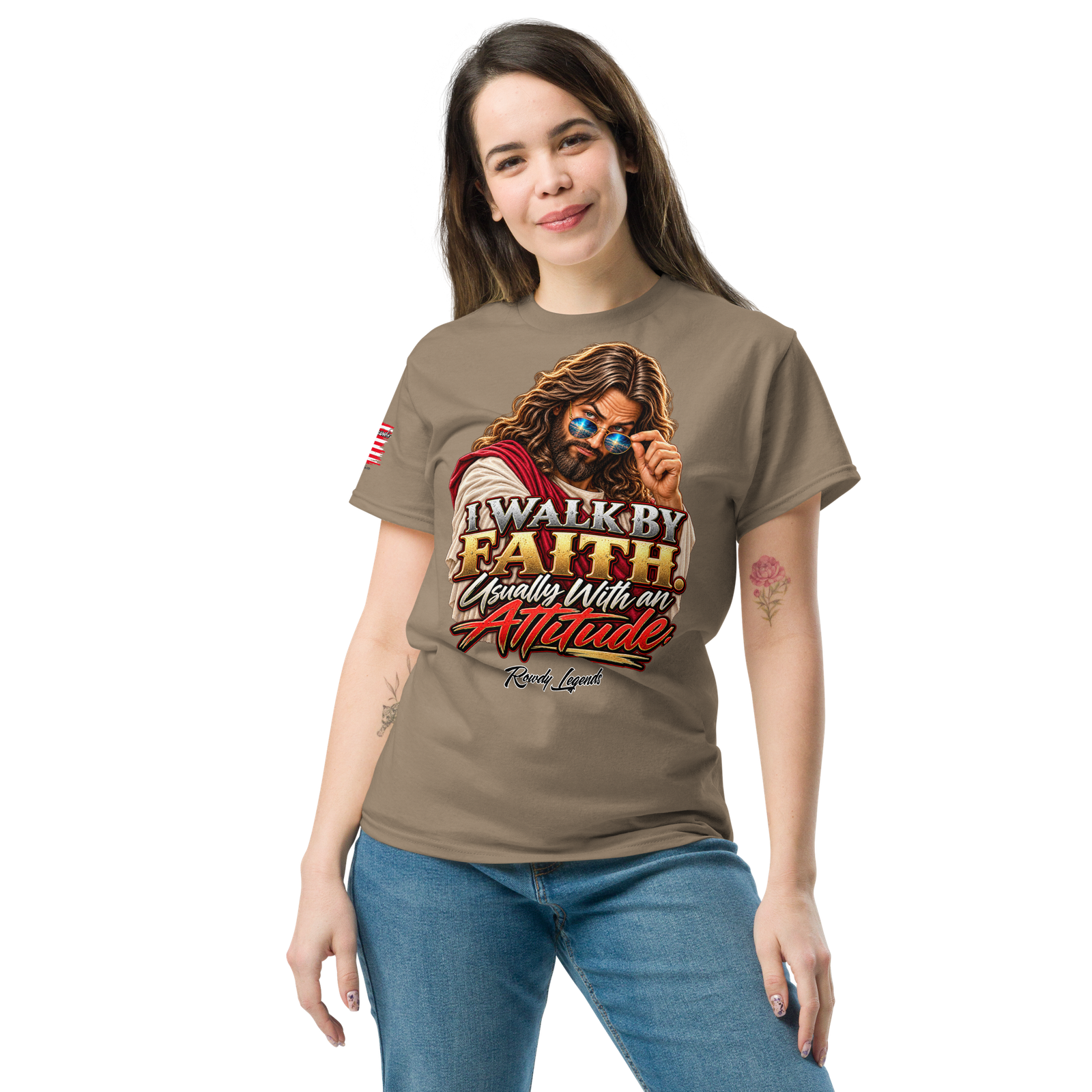 Rowdy Legends "Walk By Faith" Unisex Classic Tee - Image 58