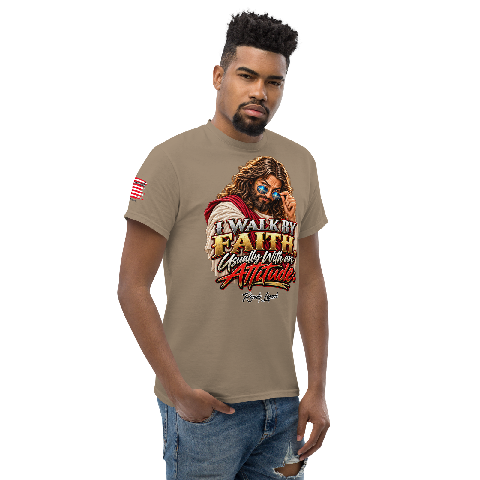 Rowdy Legends "Walk By Faith" Unisex Classic Tee - Image 53