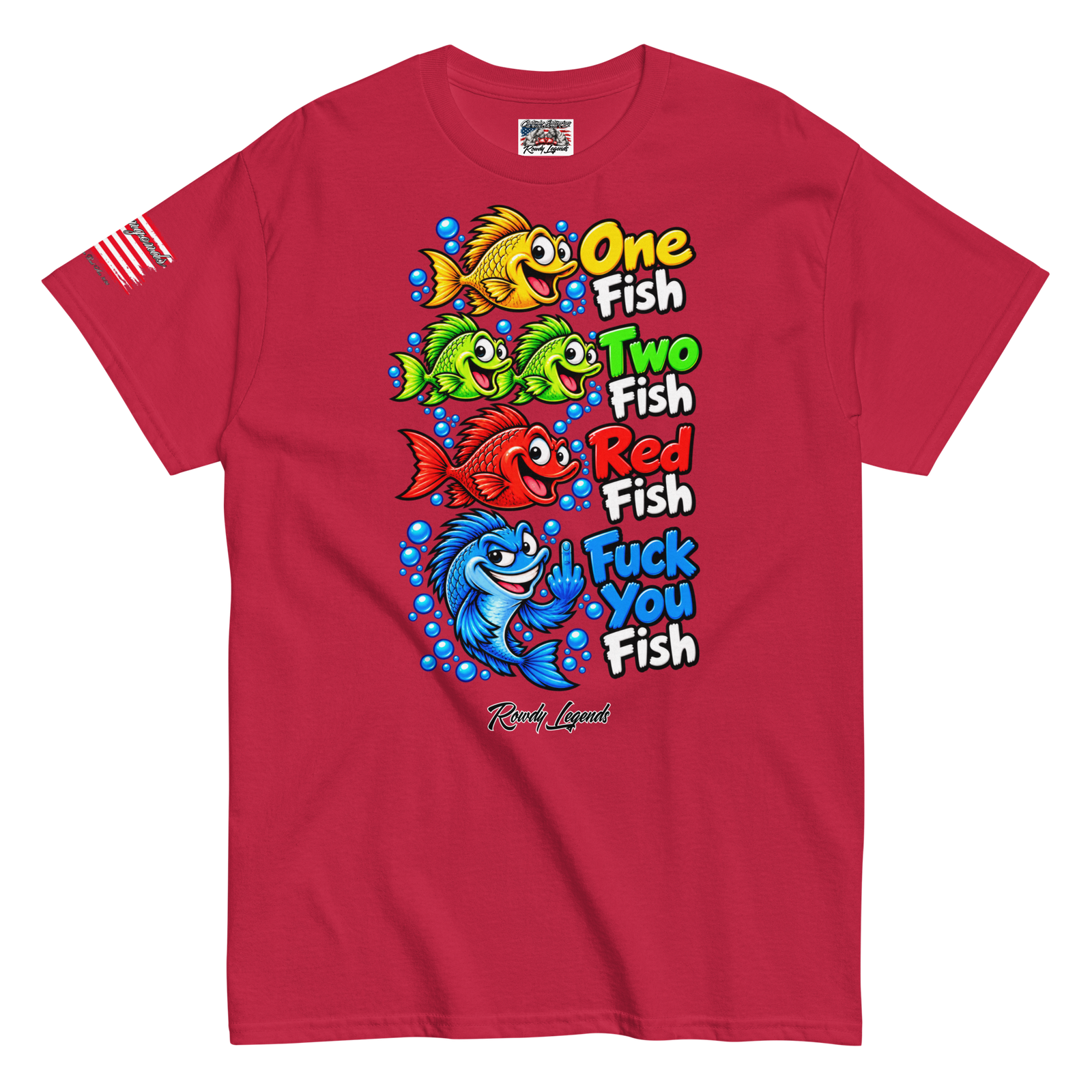 Rowdy Legends Funny "Fuck You Fish" Unisex Classic Tee - Image 11