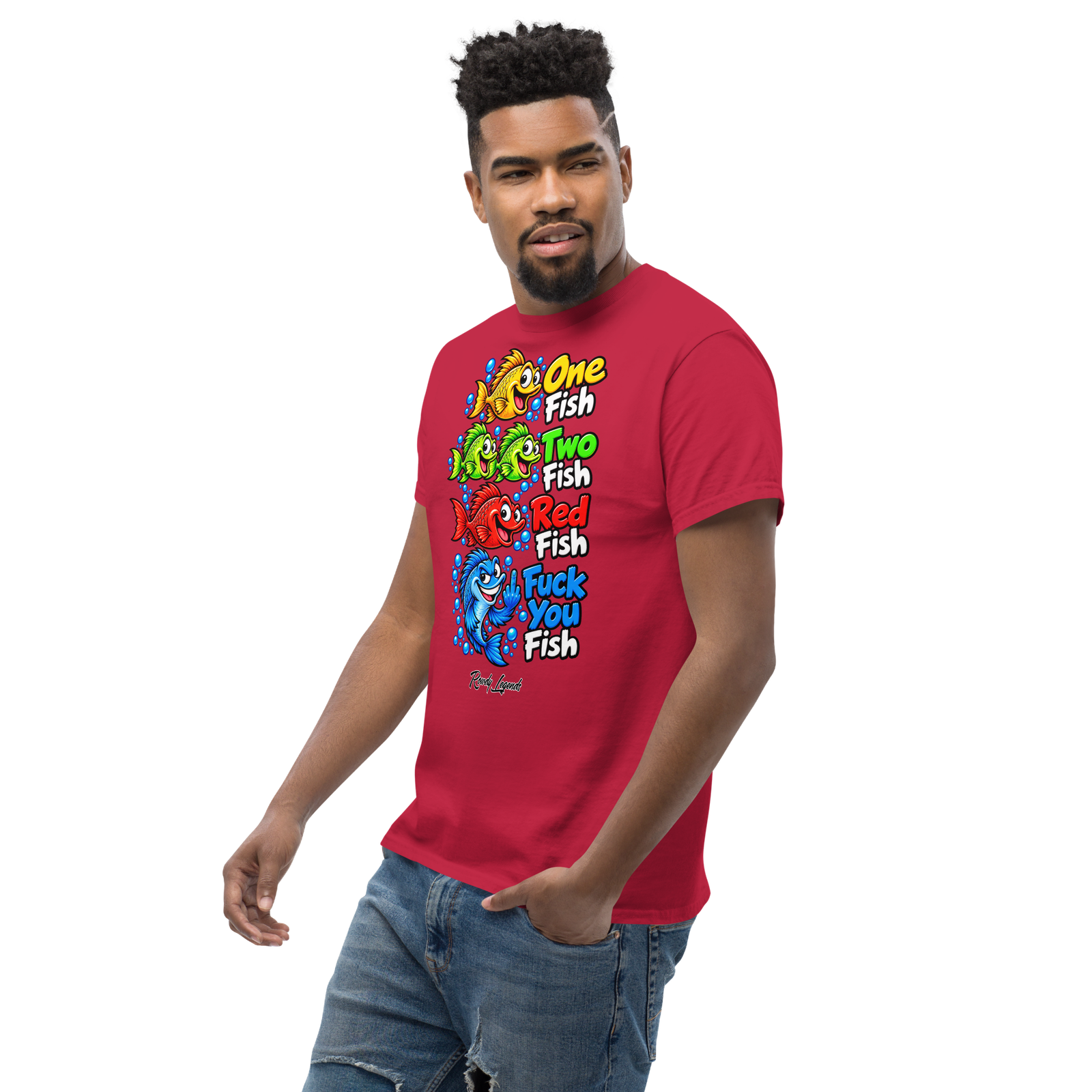 Rowdy Legends Funny "Fuck You Fish" Unisex Classic Tee - Image 7