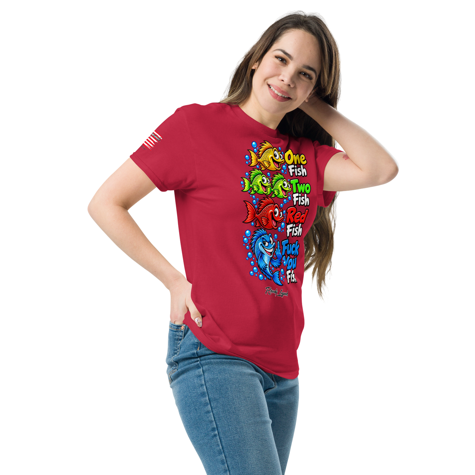 Rowdy Legends Funny "Fuck You Fish" Unisex Classic Tee - Image 9