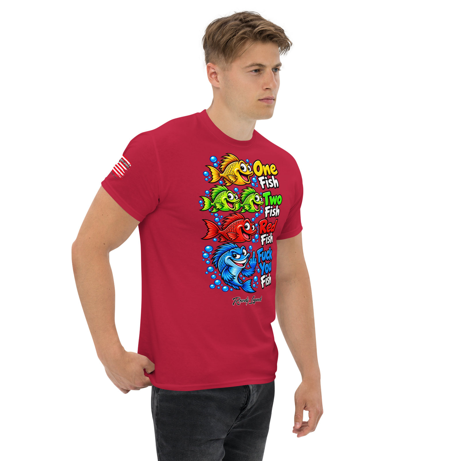 Rowdy Legends Funny "Fuck You Fish" Unisex Classic Tee - Image 2
