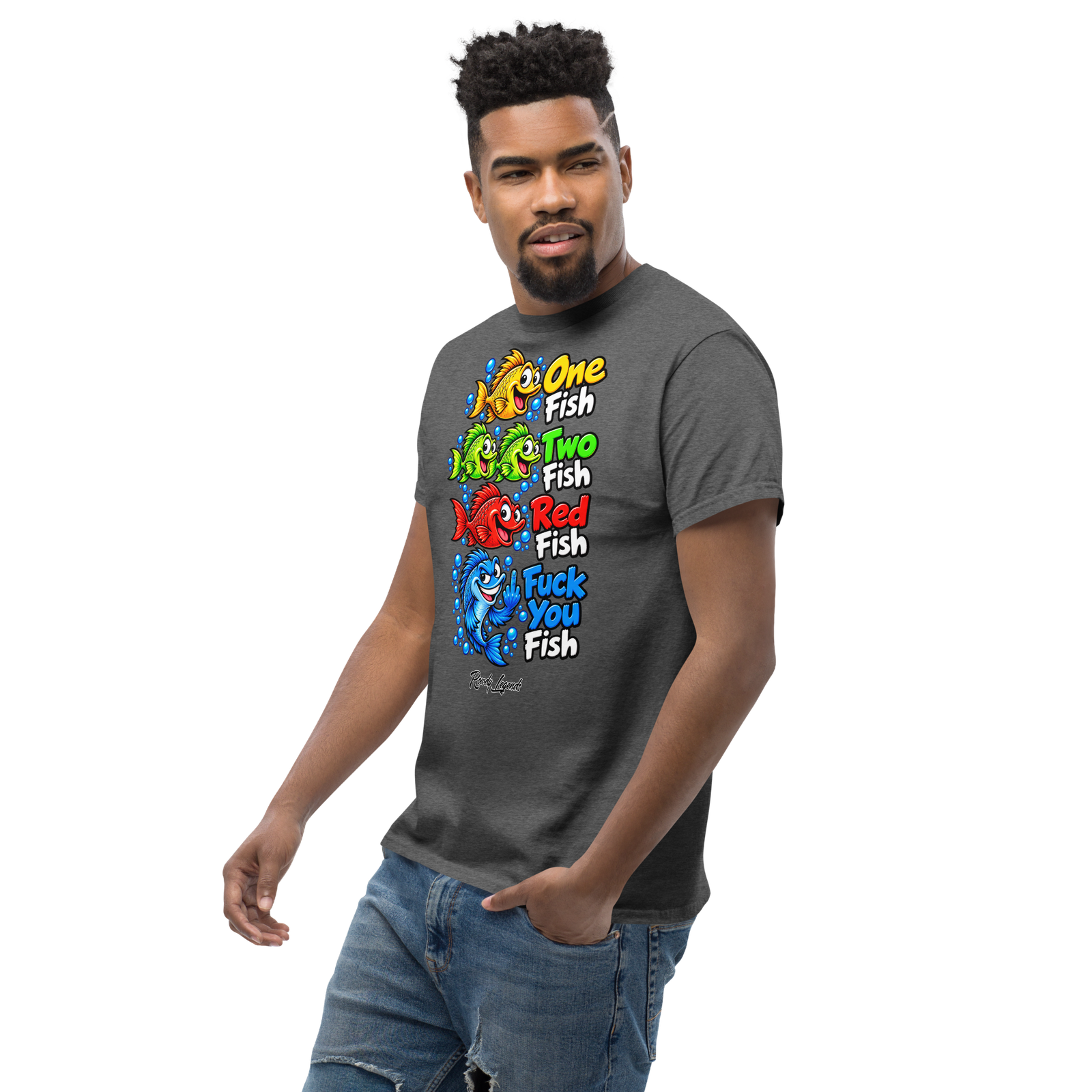Rowdy Legends Funny "Fuck You Fish" Unisex Classic Tee - Image 18