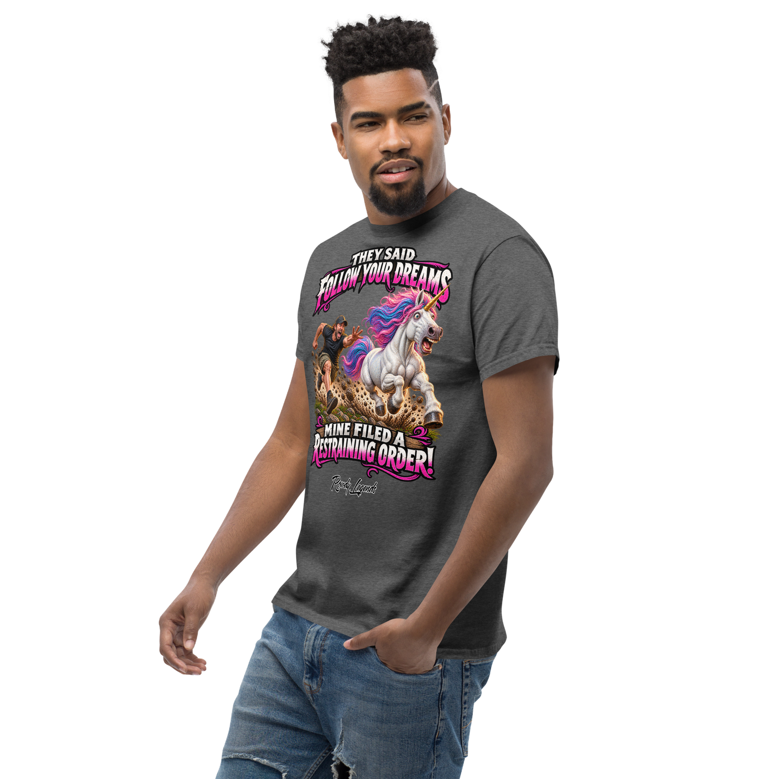 Rowdy Legends "Follow Your Dreams" Unisex Classic Tee - Image 19