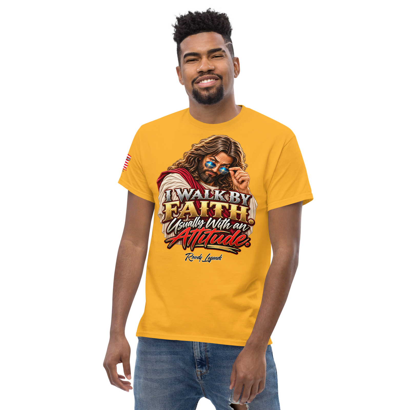 Rowdy Legends "Walk By Faith" Unisex Classic Tee - Image 73