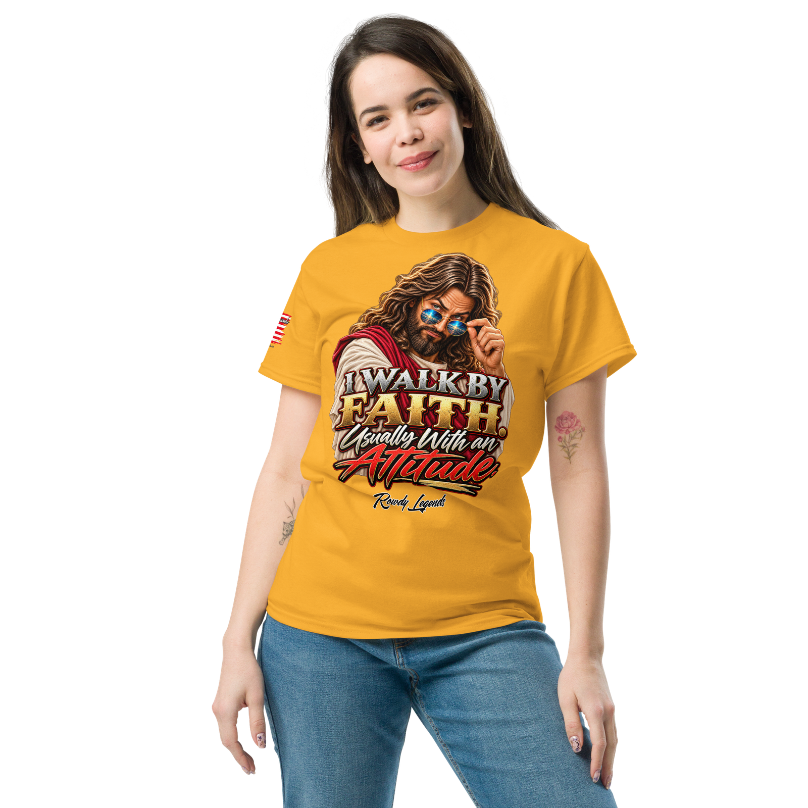 Rowdy Legends "Walk By Faith" Unisex Classic Tee - Image 70