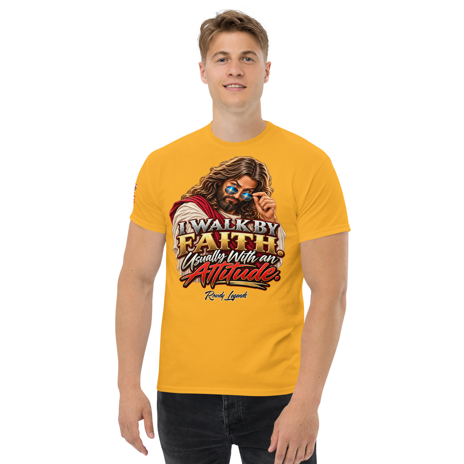 Rowdy Legends "Walk By Faith" Unisex Classic Tee - Image 72