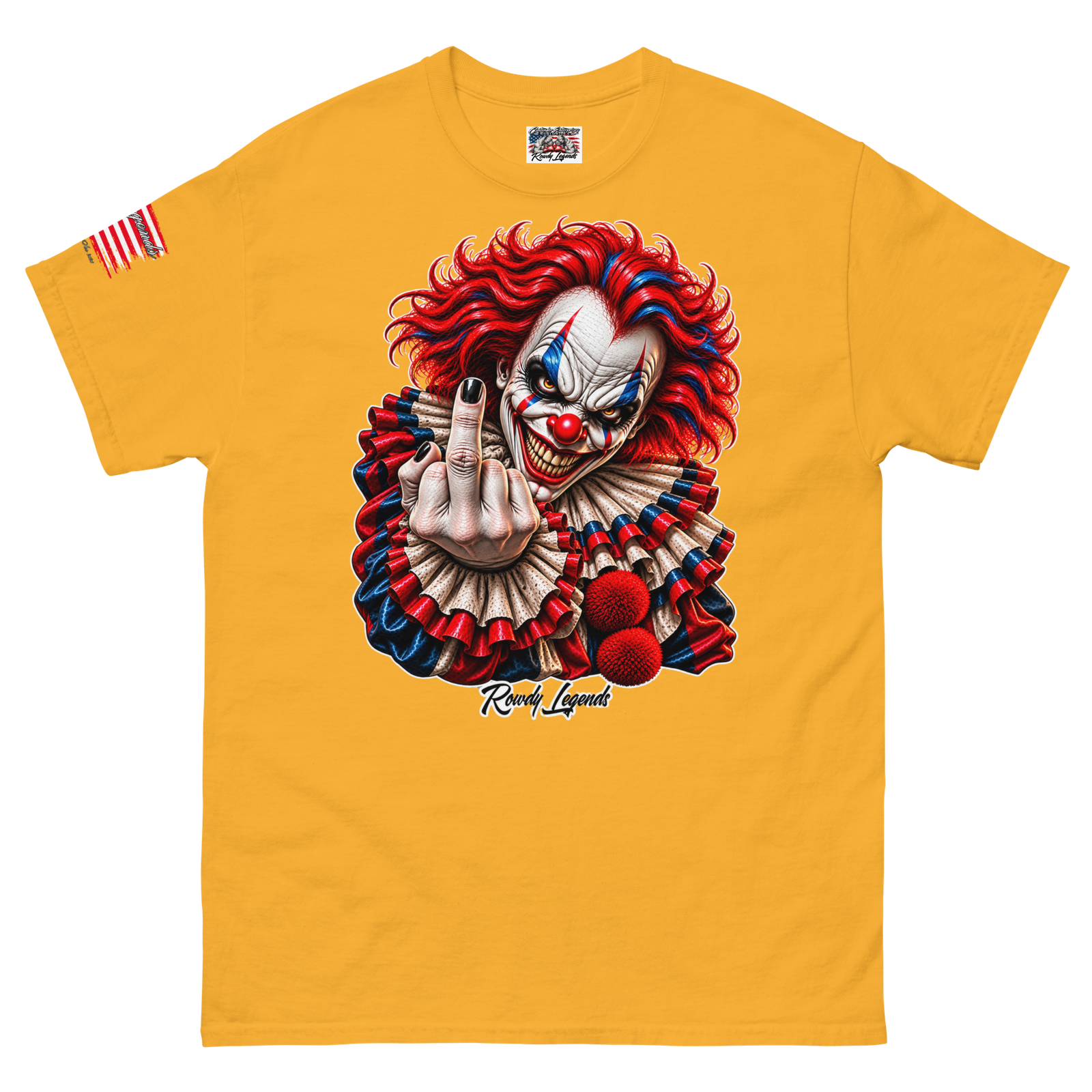 Rowdy Legends "Clown Flipping The Bird" Unisex Classic Tee