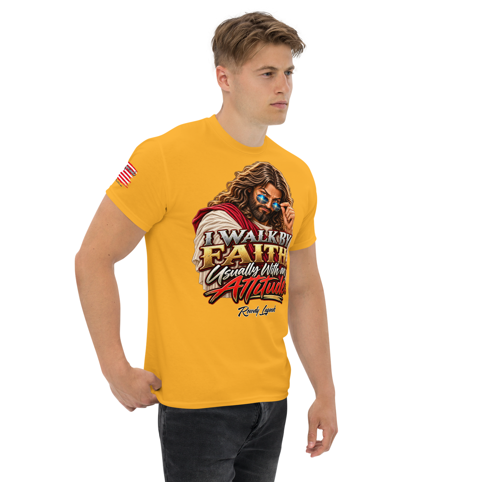 Rowdy Legends "Walk By Faith" Unisex Classic Tee - Image 62