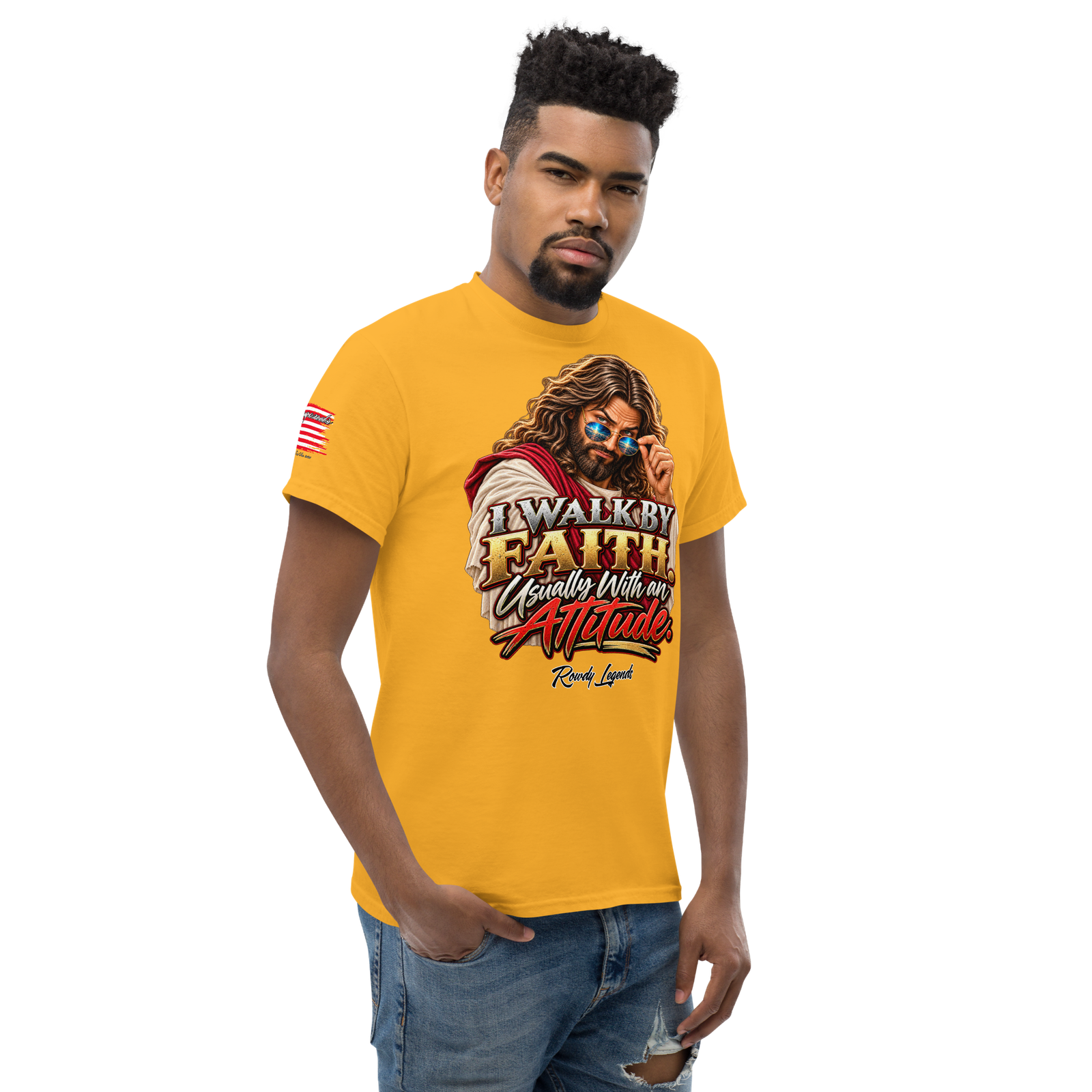 Rowdy Legends "Walk By Faith" Unisex Classic Tee - Image 65