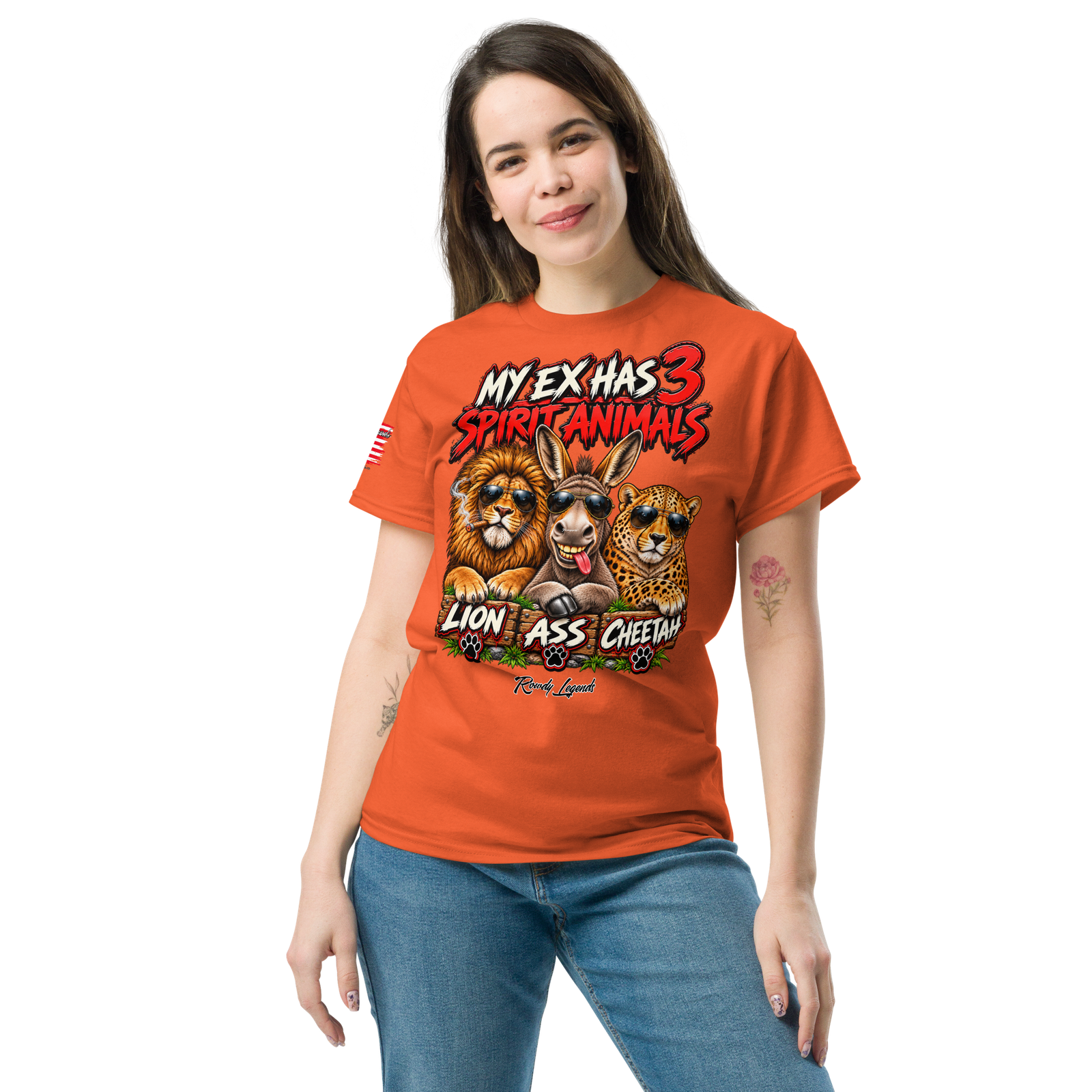 Rowdy Legends "My Ex's 3 Animal Spirits" Unisex Classic Tee - Image 59