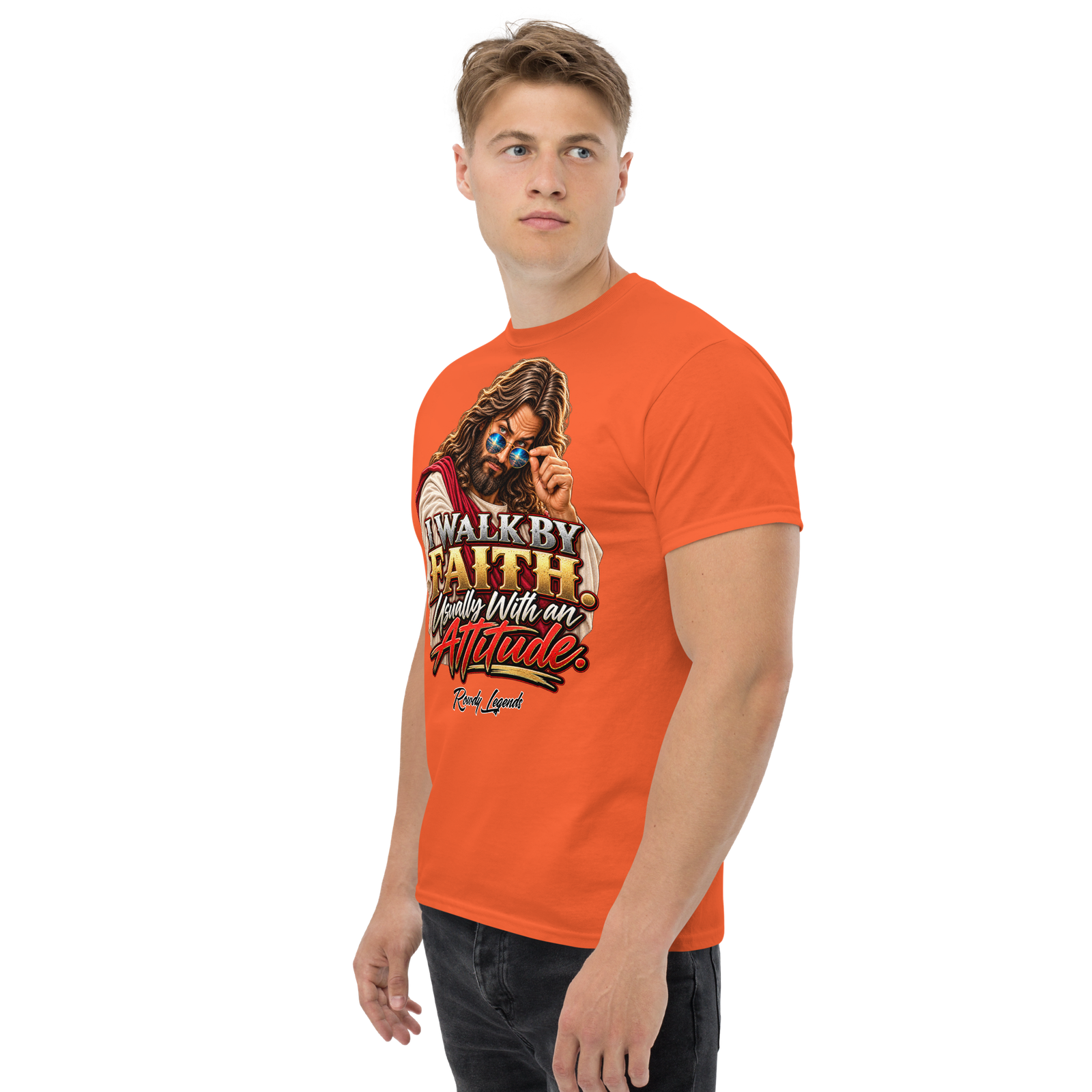 Rowdy Legends "Walk By Faith" Unisex Classic Tee - Image 40