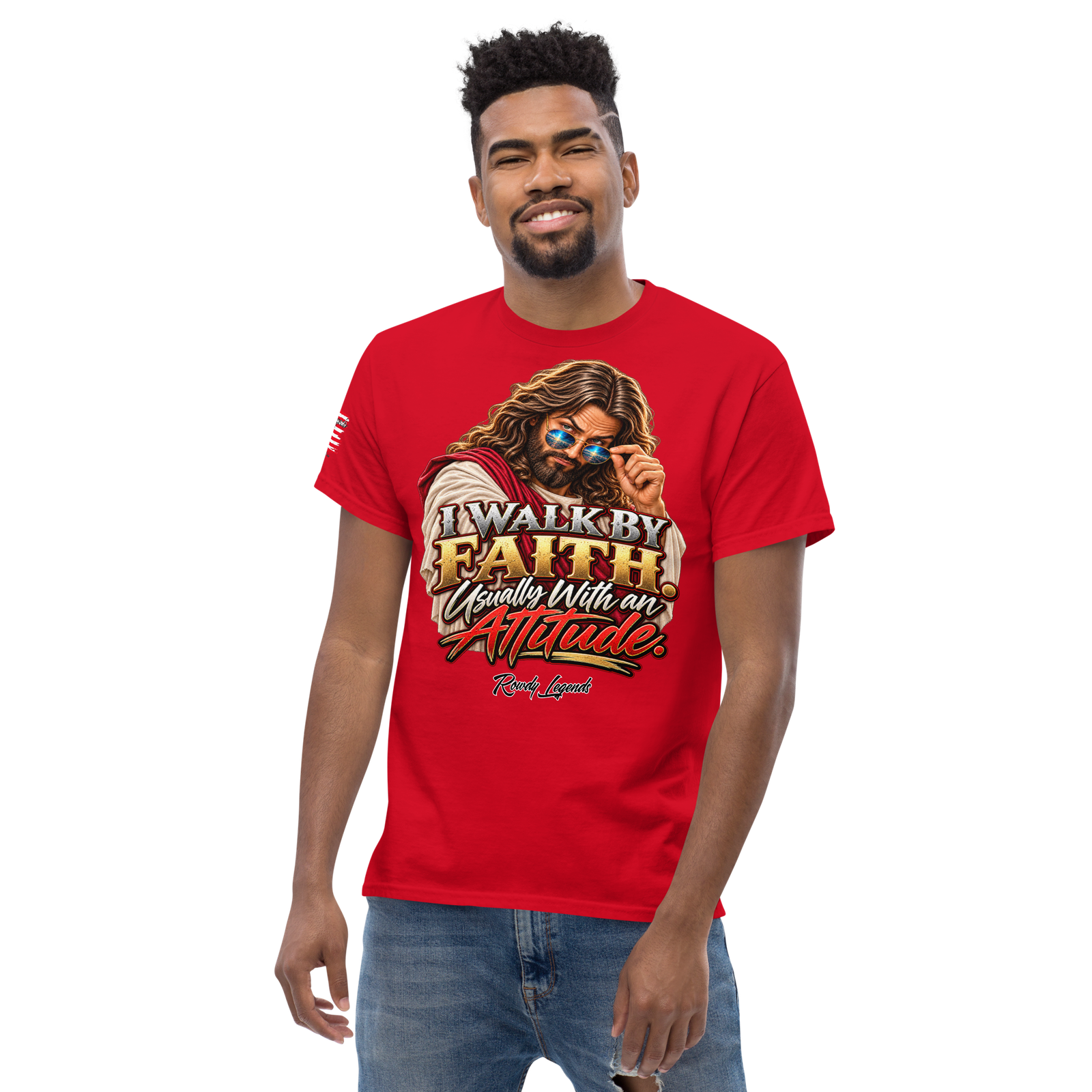 Rowdy Legends "Walk By Faith" Unisex Classic Tee - Image 25