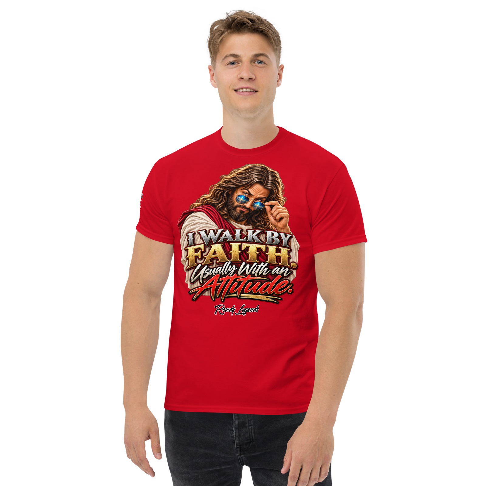 Rowdy Legends "Walk By Faith" Unisex Classic Tee - Image 24
