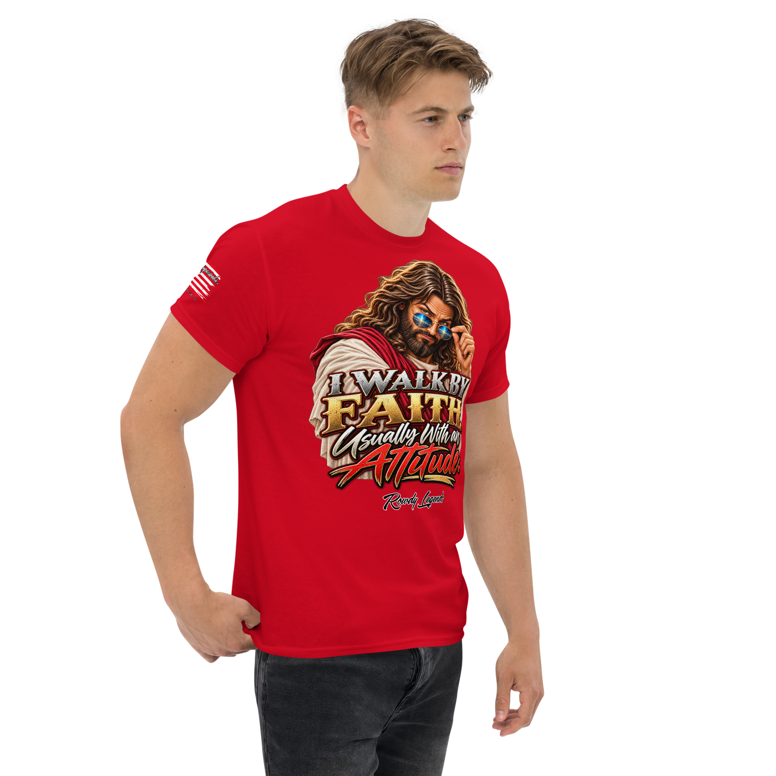Rowdy Legends "Walk By Faith" Unisex Classic Tee - Image 14