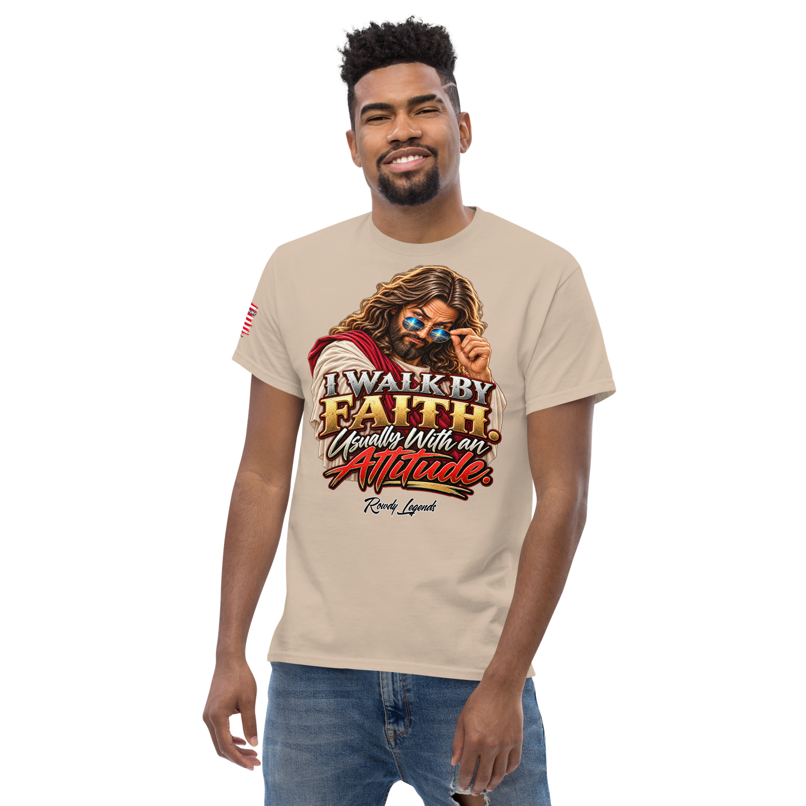 Rowdy Legends "Walk By Faith" Unisex Classic Tee - Image 85