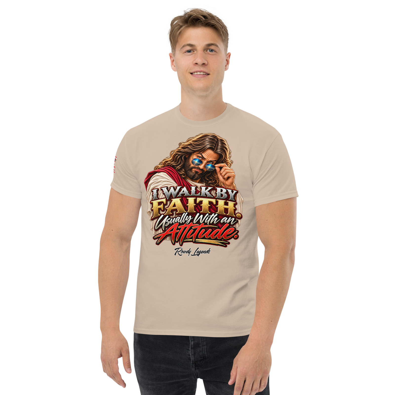 Rowdy Legends "Walk By Faith" Unisex Classic Tee - Image 84