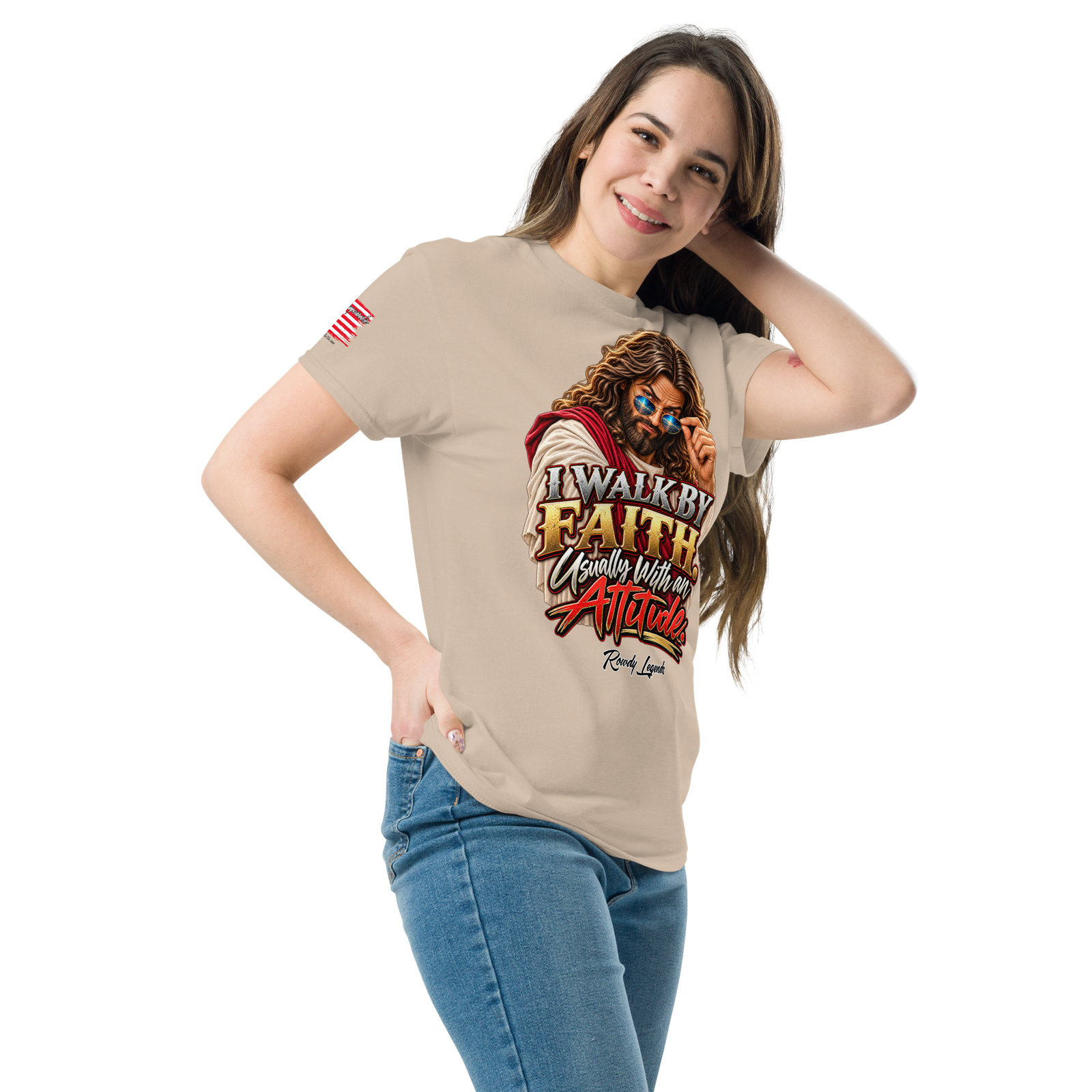 Rowdy Legends "Walk By Faith" Unisex Classic Tee - Image 81