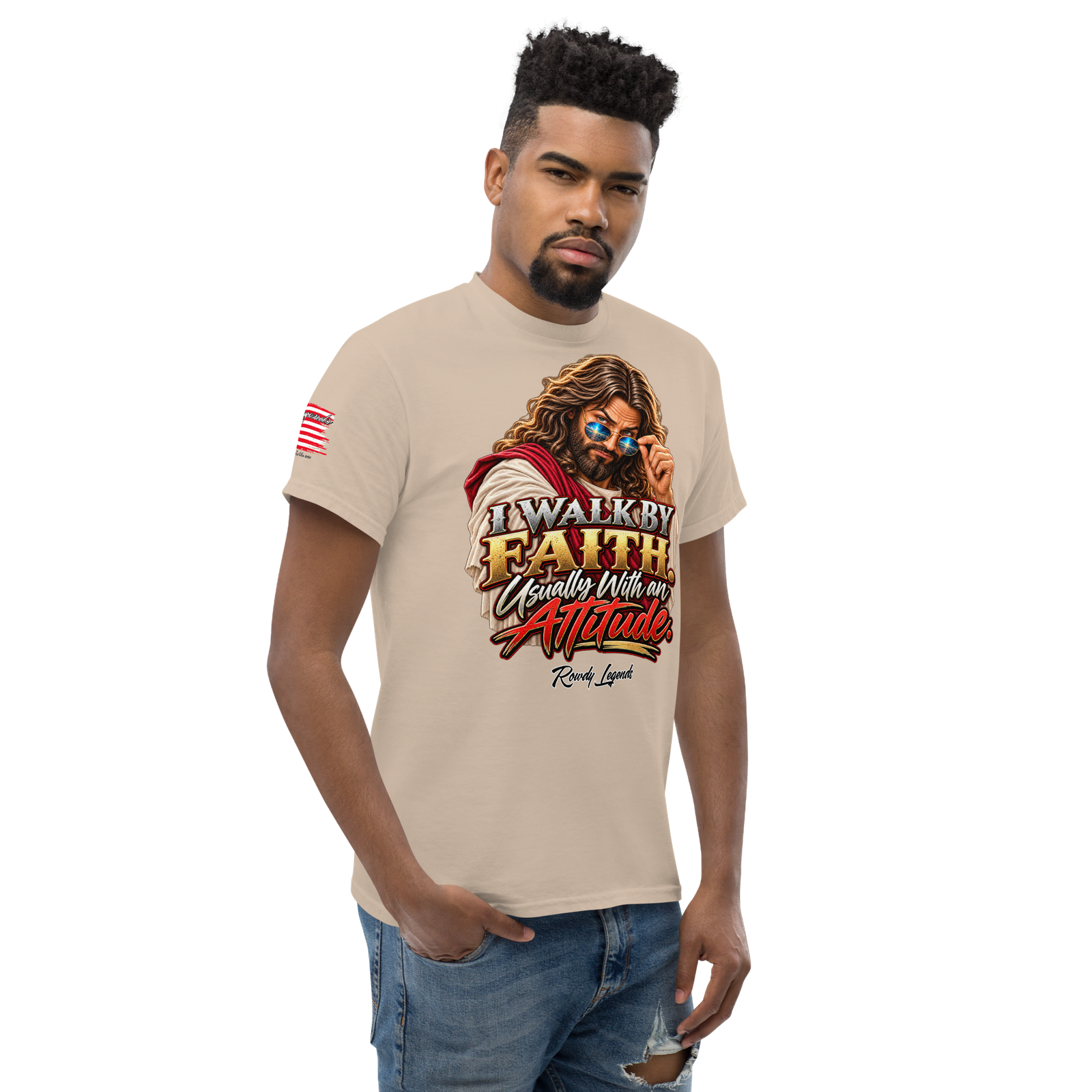 Rowdy Legends "Walk By Faith" Unisex Classic Tee - Image 77