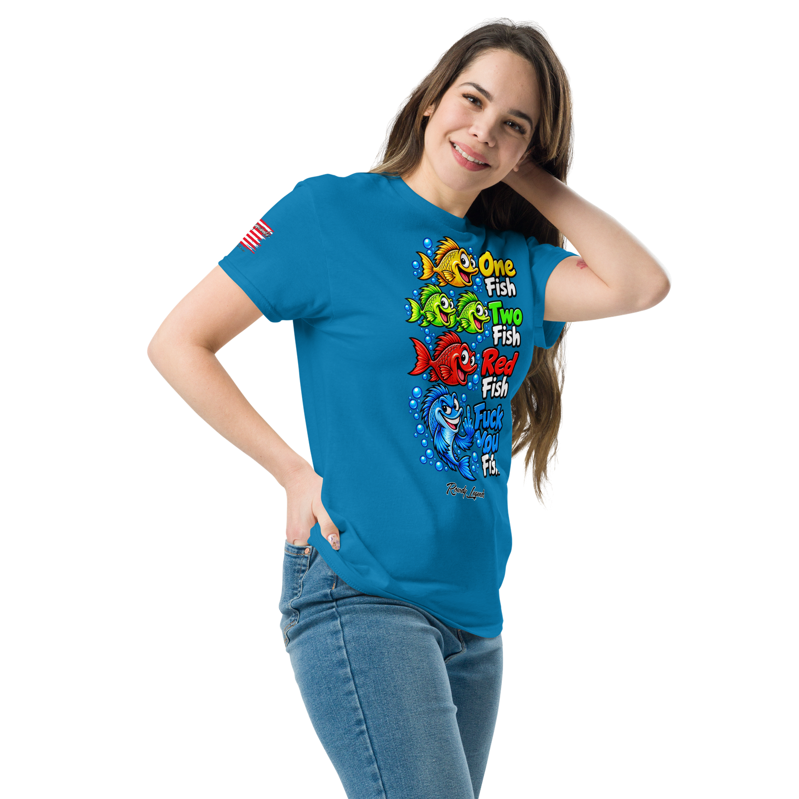 Rowdy Legends Funny "Fuck You Fish" Unisex Classic Tee - Image 26