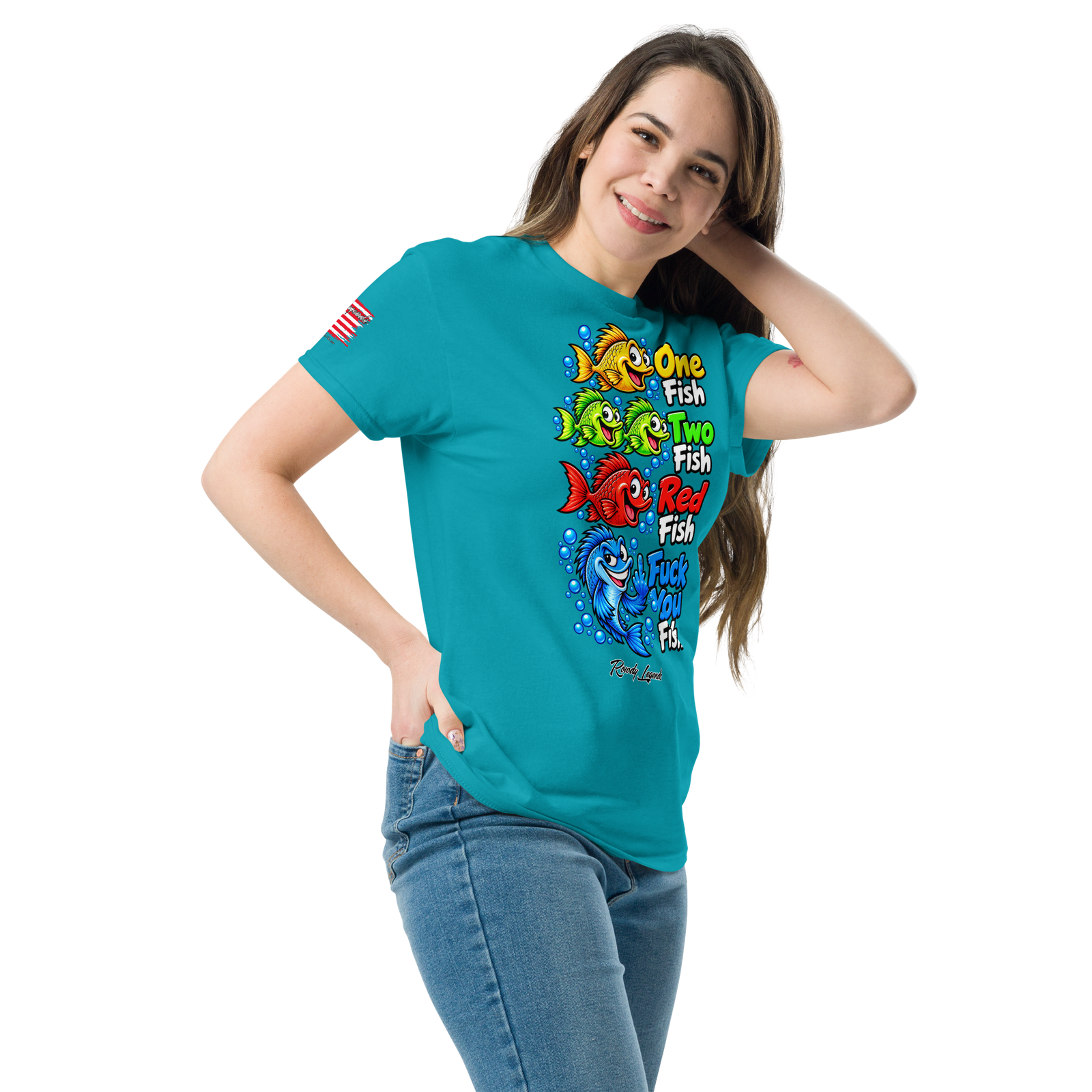 Rowdy Legends Funny "Fuck You Fish" Unisex Classic Tee - Image 38