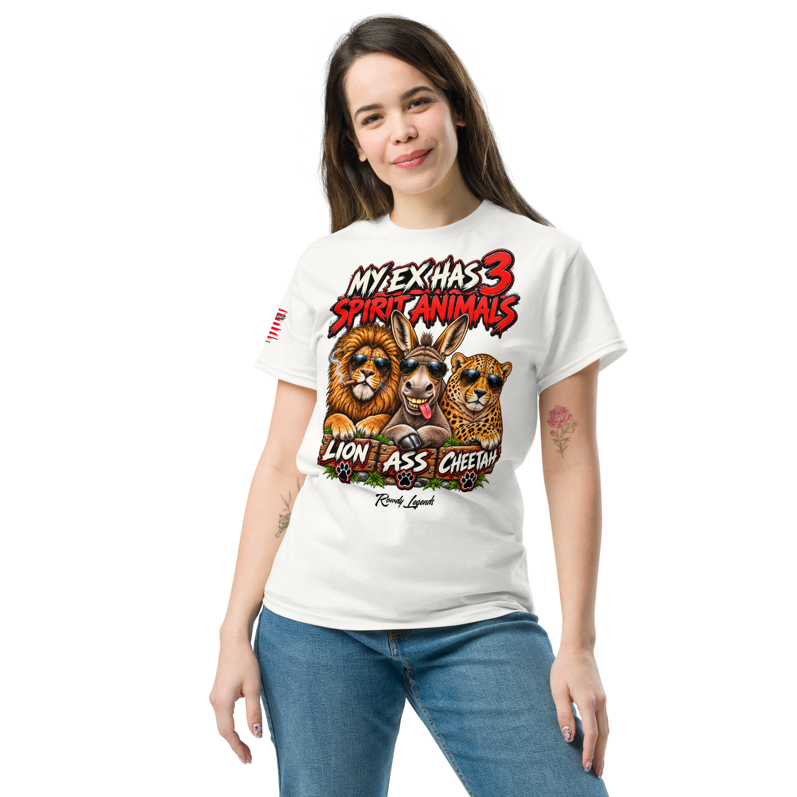Rowdy Legends "My Ex's 3 Animal Spirits" Unisex Classic Tee - Image 70