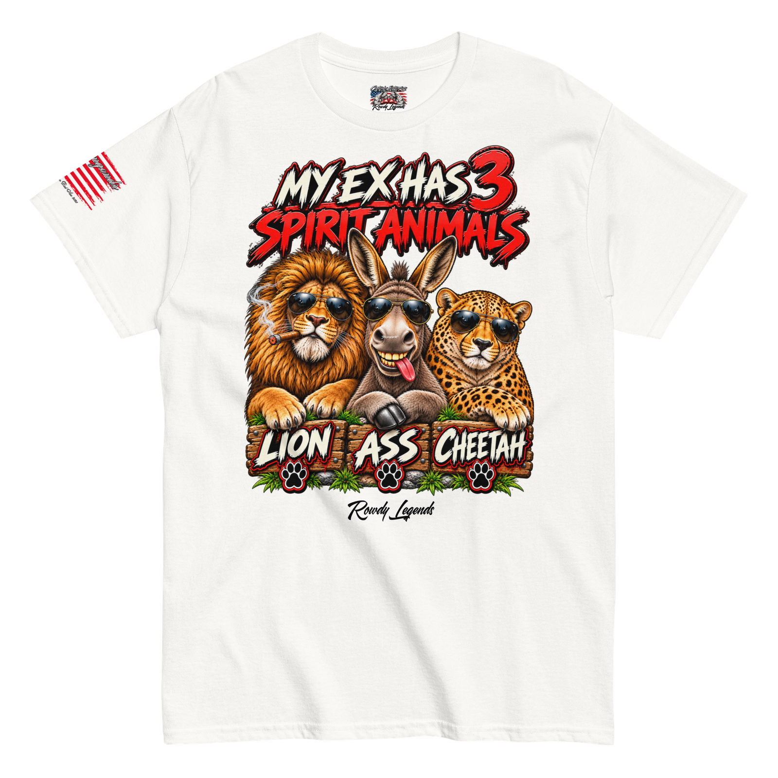 Rowdy Legends "My Ex's 3 Animal Spirits" Unisex Classic Tee - Image 71