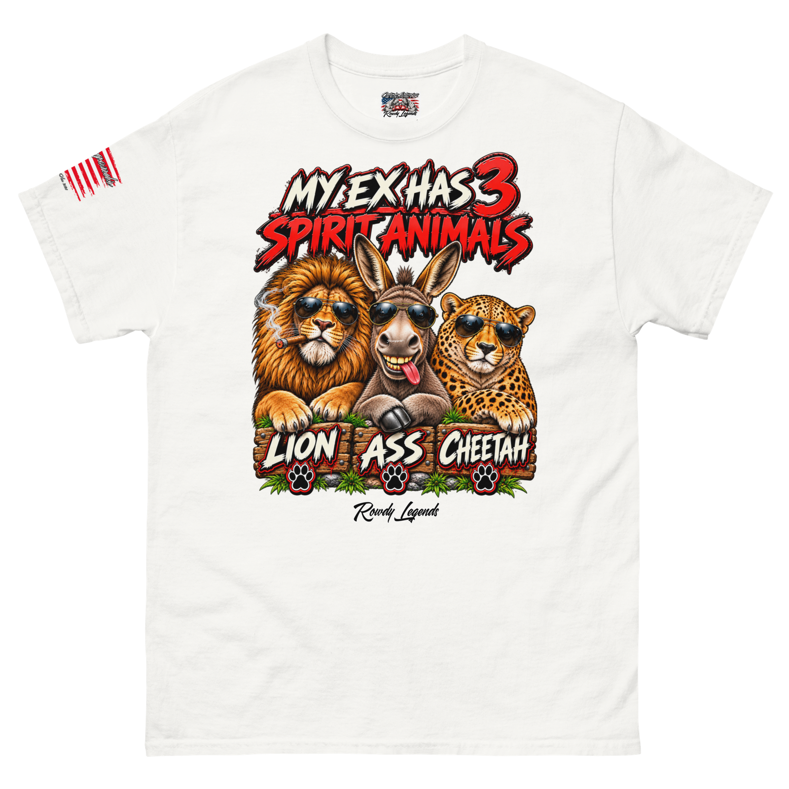 Rowdy Legends "My Ex's 3 Animal Spirits" Unisex Classic Tee - Image 83