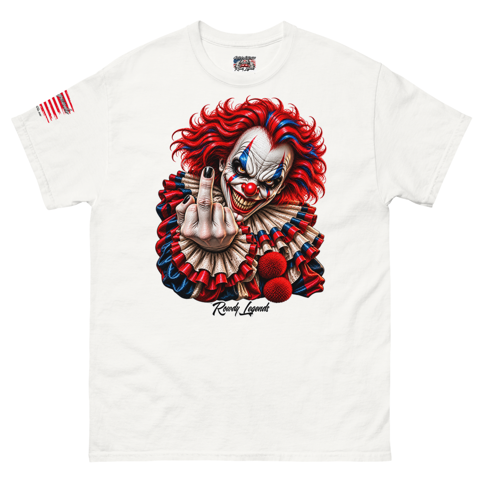Rowdy Legends "Clown Fipping The Bird" Unisex Classic Tee