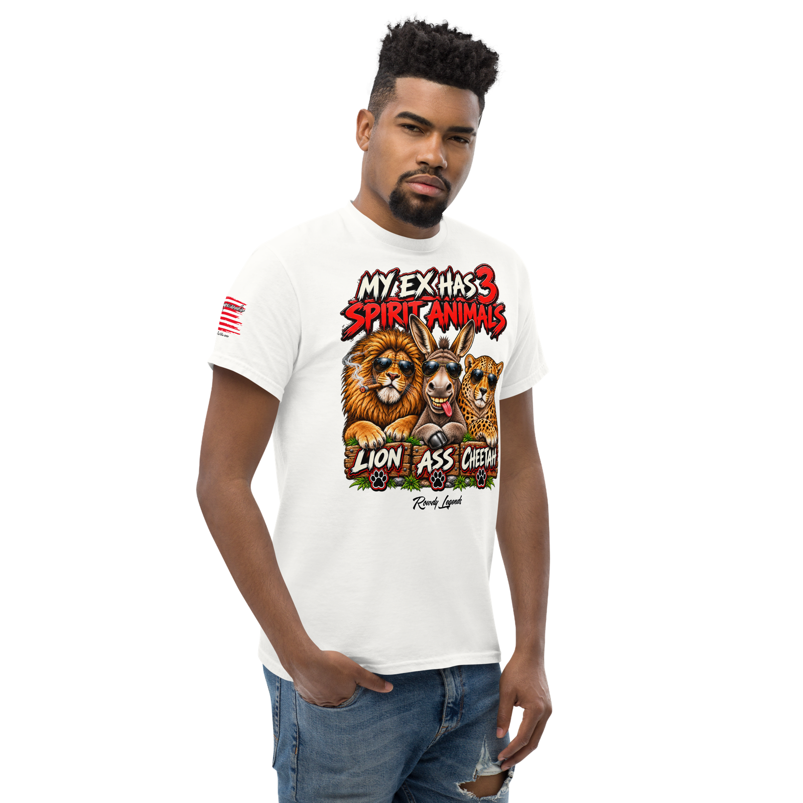 Rowdy Legends "My Ex's 3 Animal Spirits" Unisex Classic Tee - Image 67